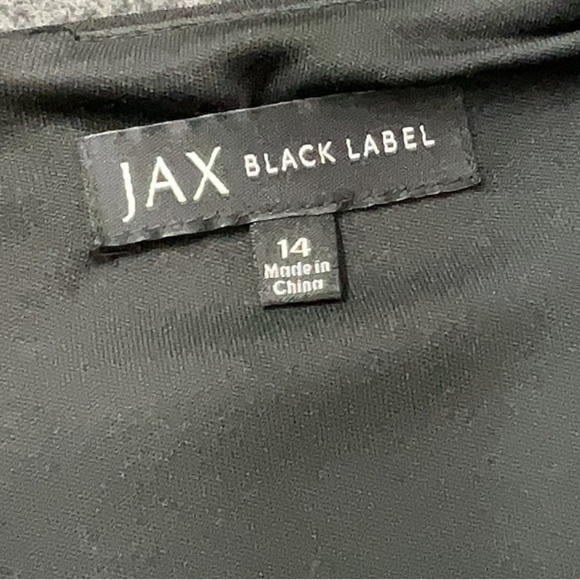 Jax Black Label Black and Pink Floral Embroidered Dress Size 14 Large XL - Picture 3 of 5